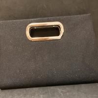 Pochette nera glitter catena argento idearegalo