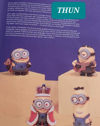 THUN ,SERIE COMPLETA DI 4 PEZZI MINIONS 