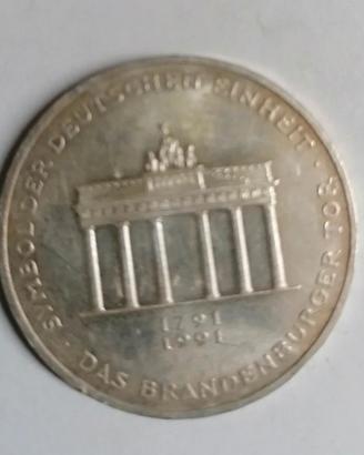 10 Mark 1991 A Germania Argento 625 Brandeburgo Ri