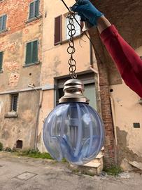 Lampada a sospensione in vetro di Murano