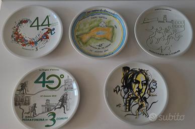 Collezione 5 Piatti Maratonina dei 3 Comuni