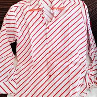 Camicia Burton Moda bianca righe rosse L Usata