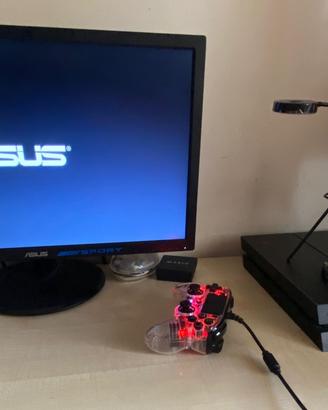 Playstation 4 + monitor + joystick LED rgb