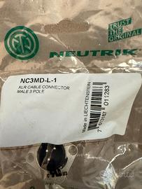3  xlr maschio da pannello neutrik nc3md-l-1 nuovi