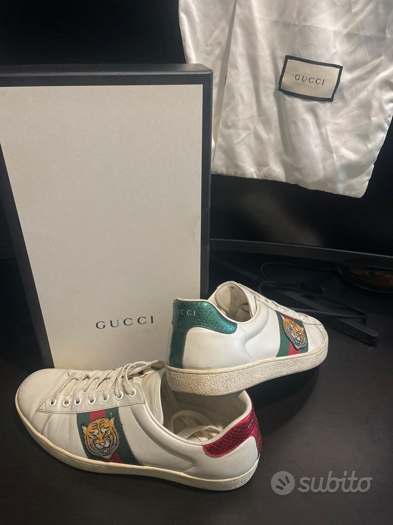 Gucci ace sneakers tigre uomo taglia 42 5 Abbigliamento e