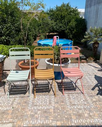 Set sedie da giardino in ferro