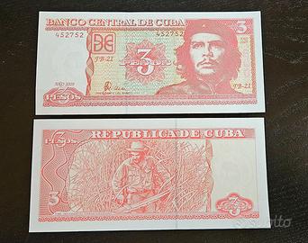 Banconota 3 pesos (coppia di due banconote) FDS