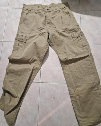 Wrangler pantaloni con tasconi beige