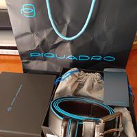 cintura in pelle reversibile Piquadro + confezione