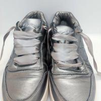 Sneakers Romeo Gigli Metallizzate Argento con Lacc