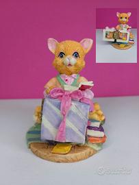 Gattina decorativa apribile in resina