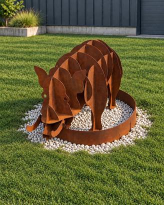 Cinghiale in corten