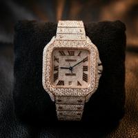 Iced out vvs1 moissanite stones watch
