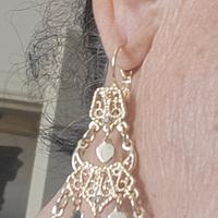 orecchini pendenti nuovi ,placcato oro giallo 