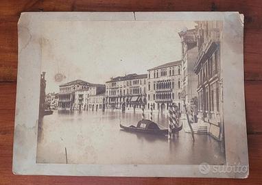 Fotografia all’albumina Venezia Canal Grande Carlo