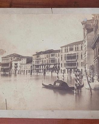 Fotografia all’albumina Venezia Canal Grande Carlo