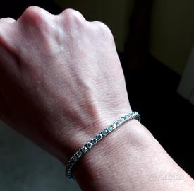 Bracciale tennis donna in argento con zirconi 