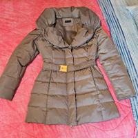 Piumino donna Steven&Co beige/taupe con cintura