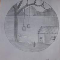 Disegno " In riva al lago"