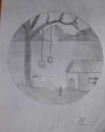 Disegno " In riva al lago"