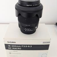 sigma 18-200 mm f3.5-6.3 DC macro os hsm 