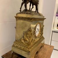 antico orologio francese  in bronzo e ottone