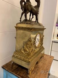 antico orologio francese  in bronzo e ottone