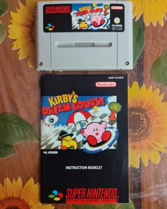 Kirby Dream Course Snes PAL Cartuccia e Manuale