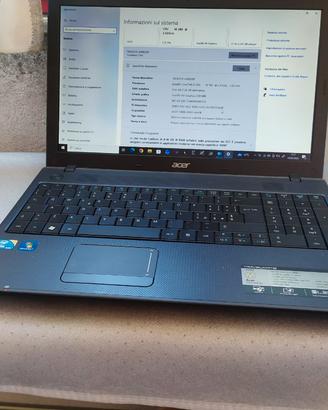 NOTEBOOK ACER I3 8GB Di ram Disco fisso da 500GB