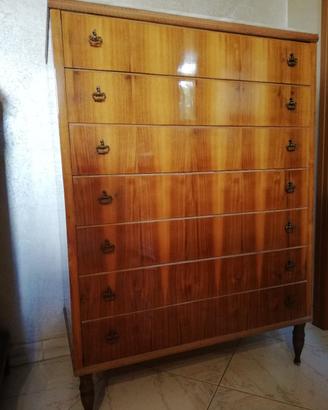 Settimino in legno con piano in marmo