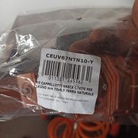 Cappellotti Greca c/vite per legno 70x6,5 terra na