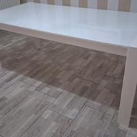 tavolo in legno con vetro 180m fino 340m