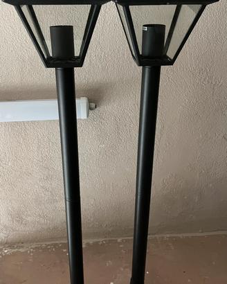 Lampioni giardino e lampadario tettoia
