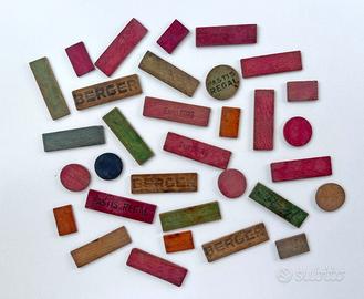 Set di fiches in legno Jetons en Bois Vintage