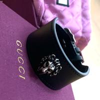 Gucci Bracciale Lionhead grey metal M New Box