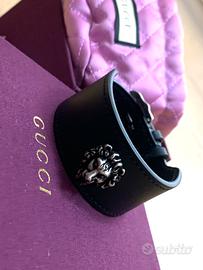 Gucci Bracciale Lionhead grey metal M New Box