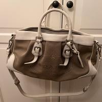 Borsa Prada tessuto e pelle con tracolla