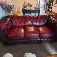 Divano pelle chesterfield originale