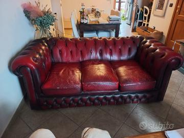 Divano pelle chesterfield originale