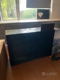 Bancone cassa con cassetti effetto legno