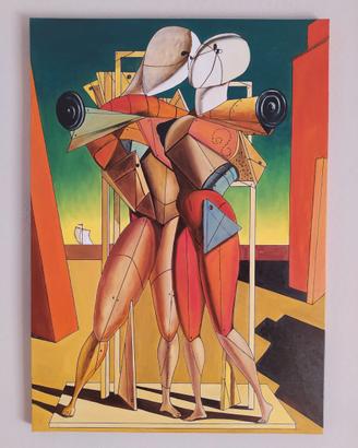 Quadro dipinto a mano de Chirico falso d'autore