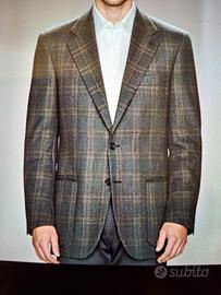 Giacca scozzese verde-beige+pantaloni tg. 50