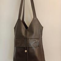 borsa in pelle marrone 