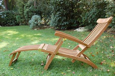 Poltrona Chaiselongue in TEAK stagionato