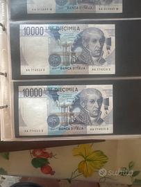 Banconote da 10.000 lire fior di stampa