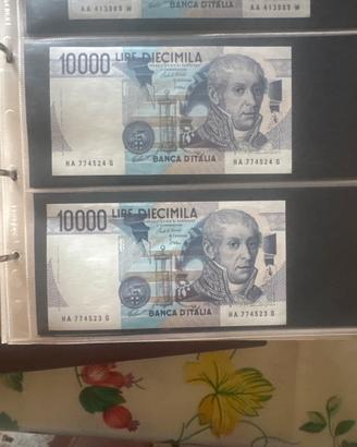 Banconote da 10.000 lire fior di stampa
