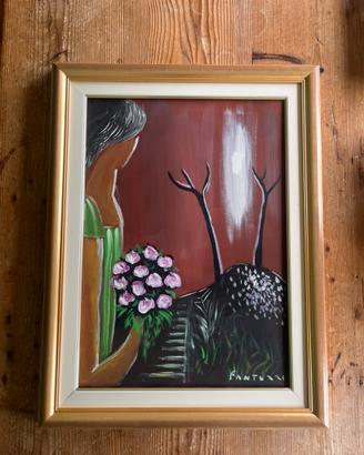 Quadro originale di eliano fantuzzi con cornice