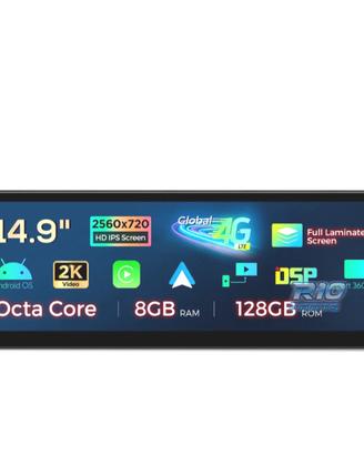 RADIO GPS ANDROID 14 BMW SERIE 5 F07 CIC 15" 8GB+