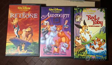 VHS Disney Aristogatti Re Leone Red e Toby - usate