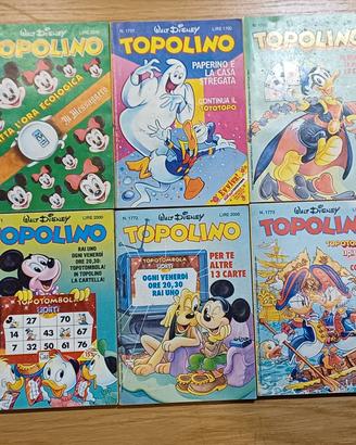 Lotto 6 Topolino del 1989 
